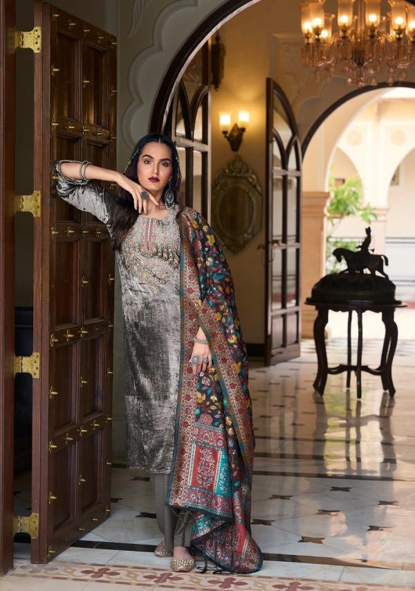 Gull Jee Farhin Premium Velvet Collection Designer Suit